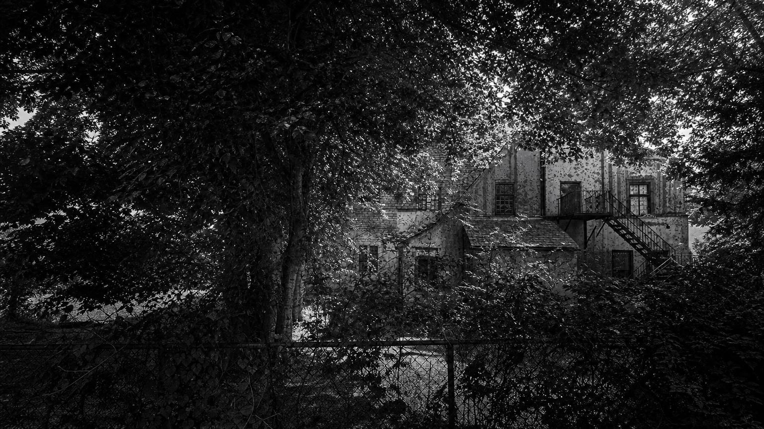 Monochrome editorial rendering of Carey Mansion newport rhode island, Rhode Island.